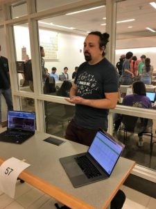 ECU student at hackathon