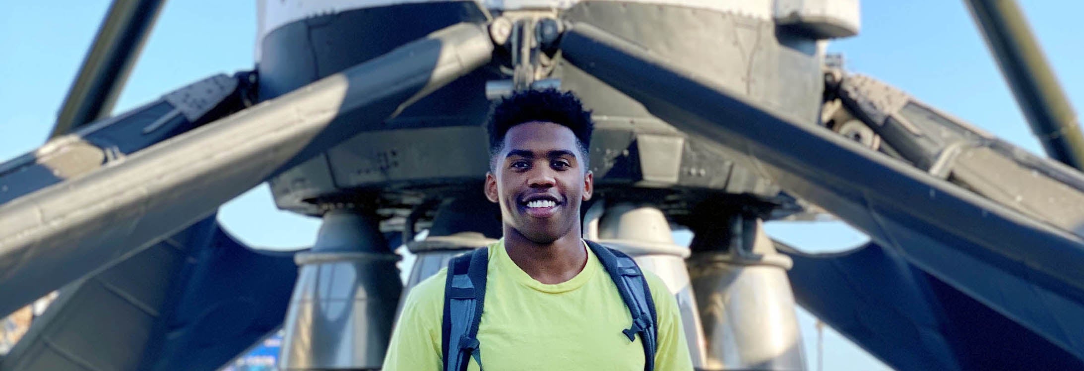 ECU student Eddie Okeiga spent his summer in California as an intern at SpaceX. (Contributed photo)