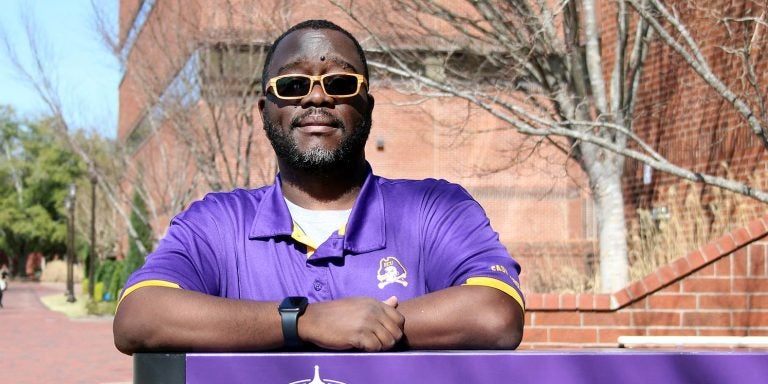 Current East Carolina University student Darrell Roberts donated money through Pirate Nation Gives to create a scholarship for the Bachelor's of Science in Industrial Technology program. (Photo by Ken Buday)